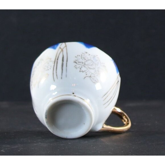 BACO Teacup and Saucer Demitasse 1950s Japan Hand Painted GC - Picture 10 of 12